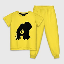 Пижама хлопковая детская Guns n Roses - Slash, цвет: желтый