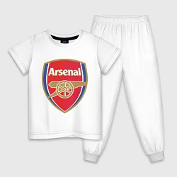 Пижама хлопковая детская Arsenal FC, цвет: белый