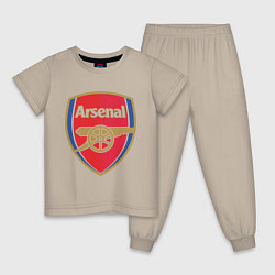 Пижама хлопковая детская Arsenal FC, цвет: миндальный