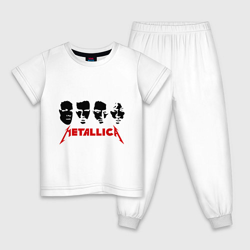 Детская пижама Metallica (Лица) / Белый – фото 1