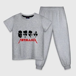 Пижама хлопковая детская Metallica (Лица), цвет: меланж