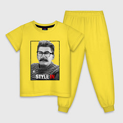 Пижама хлопковая детская Stalin: Style in, цвет: желтый