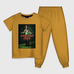 Пижама хлопковая детская American Gods: Mad Sweeney цвета горчичный — фото 1