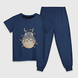 Пижама хлопковая детская Тоторо, цвет: тёмно-синий