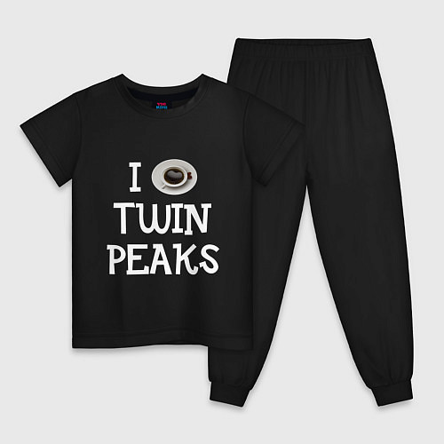 Детская пижама I love Twin Peaks / Черный – фото 1