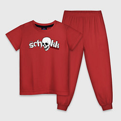 Пижама хлопковая детская Schokk, цвет: красный