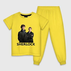 Пижама хлопковая детская Sherlock, цвет: желтый