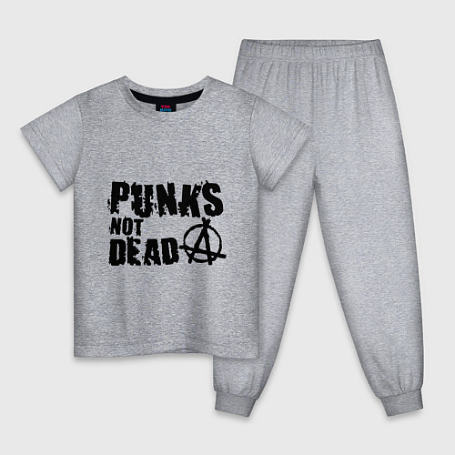 Детская пижама Punks not dead / Меланж – фото 1