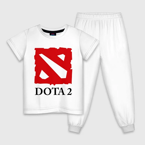 Детская пижама Dota 2: Logo / Белый – фото 1