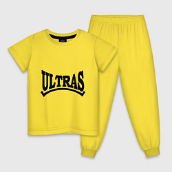 Пижама хлопковая детская Ultras, цвет: желтый