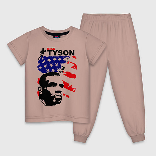 Детская пижама Mike Tyson: USA Boxing / Пыльно-розовый – фото 1