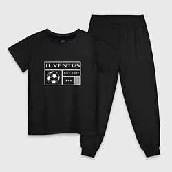 Пижама хлопковая детская Juventus - EST 1897 2022, цвет: черный