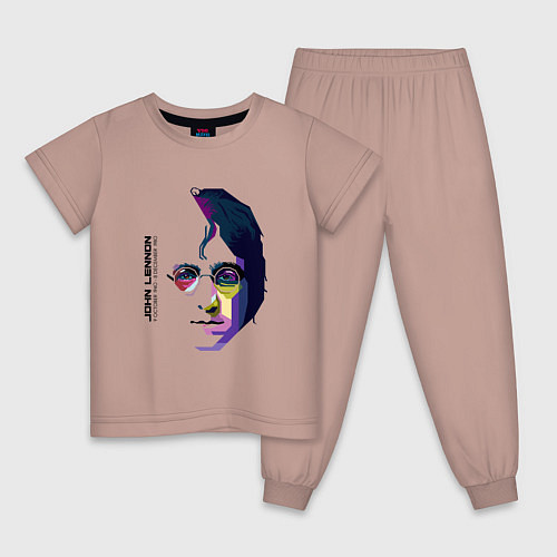 Детская пижама John Lennon: Techno / Пыльно-розовый – фото 1