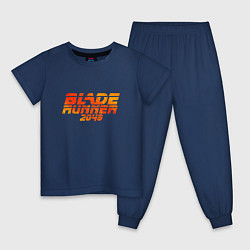 Пижама хлопковая детская Blade Runner 2049, цвет: тёмно-синий