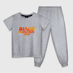 Пижама хлопковая детская Blade Runner 2049, цвет: меланж