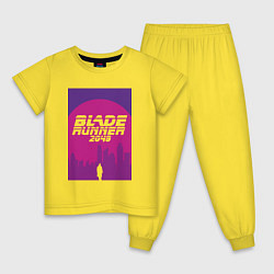 Пижама хлопковая детская Blade Runner 2049: Purple, цвет: желтый