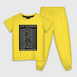 Пижама хлопковая детская Joy Division: Unknown Pleasures, цвет: желтый