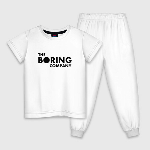Детская пижама The boring company / Белый – фото 1