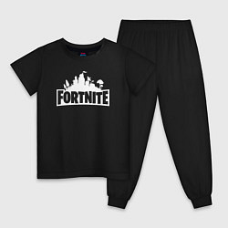 Пижама хлопковая детская Fortnite, цвет: черный