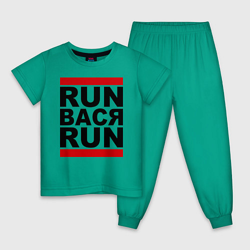 Детская пижама Run Вася Run / Зеленый – фото 1