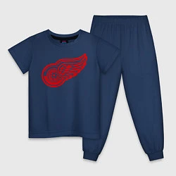 Пижама хлопковая детская Detroit Red Wings: Pavel Datsyuk, цвет: тёмно-синий