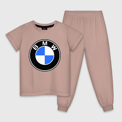 Детская пижама Logo BMW / Пыльно-розовый – фото 1