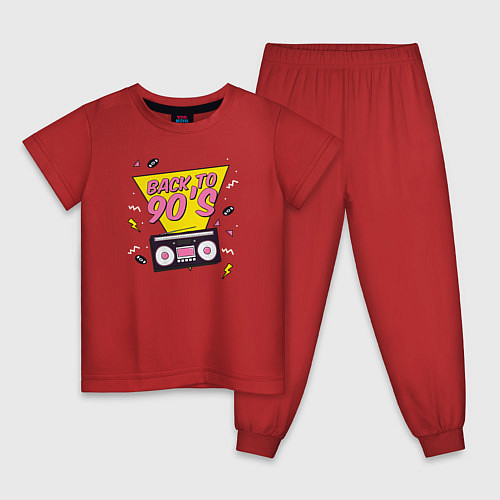 Детская пижама Back to 90s / Красный – фото 1
