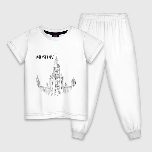 Детская пижама Moscow MSU / Белый – фото 1