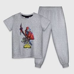 Пижама хлопковая детская Fortnite Battle Royale, цвет: меланж