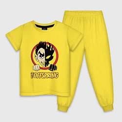 Пижама хлопковая детская The Offspring Boy, цвет: желтый