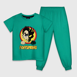 Пижама хлопковая детская The Offspring Boy цвета зеленый — фото 1
