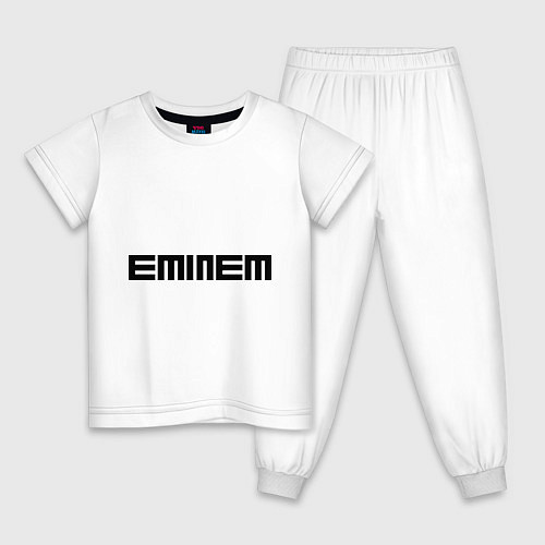 Детская пижама Eminem: minimalism / Белый – фото 1