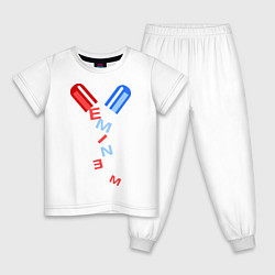 Пижама хлопковая детская Eminem Pill, цвет: белый