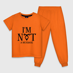 Пижама хлопковая детская I'm not a mundane, цвет: оранжевый