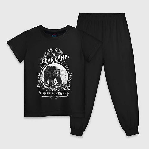 Детская пижама Bear Camp Free Forever / Черный – фото 1
