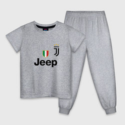 Пижама хлопковая детская Ronaldo: Juve Sport, цвет: меланж