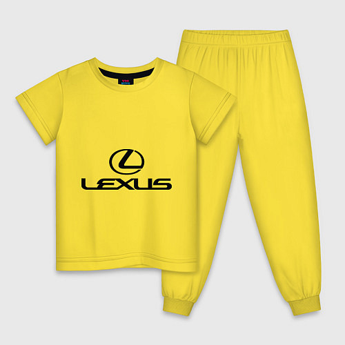 Детская пижама Lexus logo / Желтый – фото 1