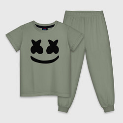 Пижама хлопковая детская Marshmello, цвет: авокадо