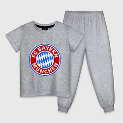 Пижама хлопковая детская Bayern Munchen FC, цвет: меланж