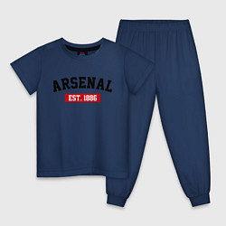 Пижама хлопковая детская FC Arsenal Est. 1886, цвет: тёмно-синий
