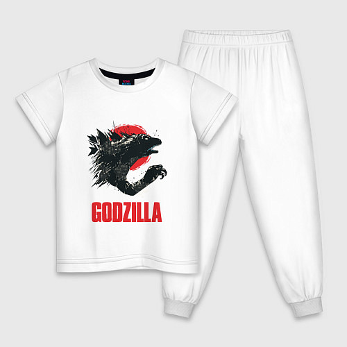 Детская пижама Godzilla: Red Sun / Белый – фото 1