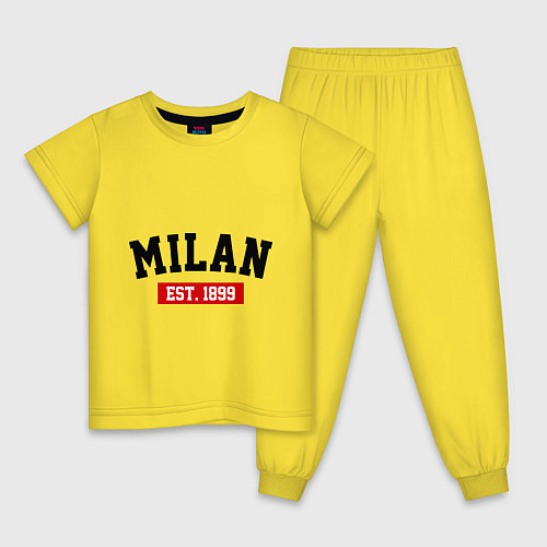 Детская пижама FC Milan Est. 1899 / Желтый – фото 1