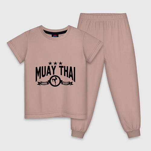 Детская пижама Muay thai boxing / Пыльно-розовый – фото 1