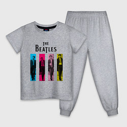 Пижама хлопковая детская Walking Beatles, цвет: меланж