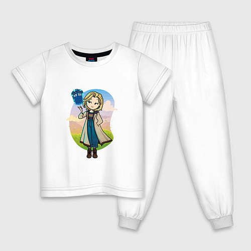 Детская пижама Доктор кто / Белый – фото 1