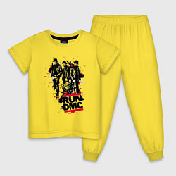 Пижама хлопковая детская Run-DMC, цвет: желтый