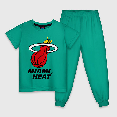 Детская пижама Miami Heat-logo / Зеленый – фото 1