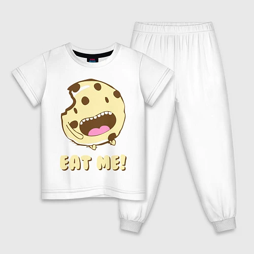 Детская пижама Cake: Eat me! / Белый – фото 1
