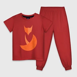 Пижама хлопковая детская Minimal Fox, цвет: красный