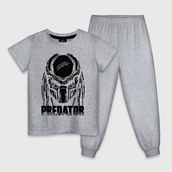 Пижама хлопковая детская Predator Mask, цвет: меланж